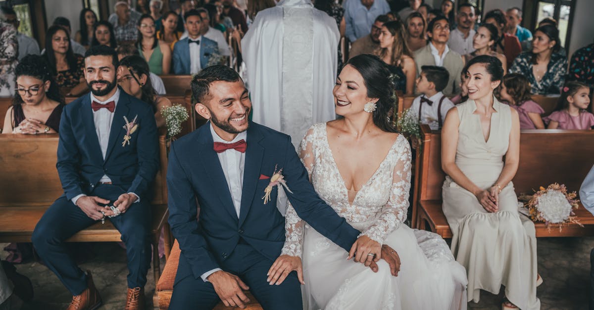 Bride and Groom Holding Hands